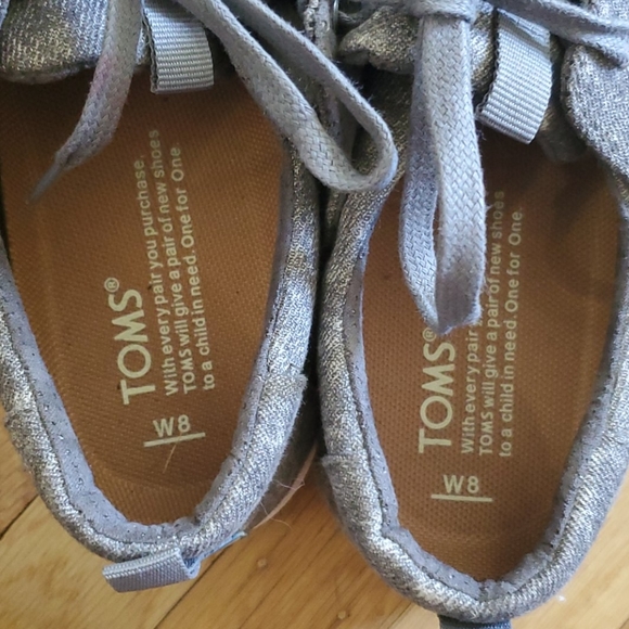 COPY - Toms Shoes Women's Del Rey Grey Size 8 - Picture 4 of 5